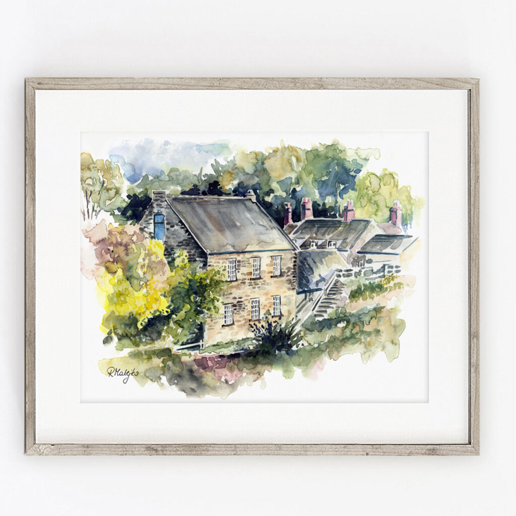Worsbrough Mill Watercolour Painting